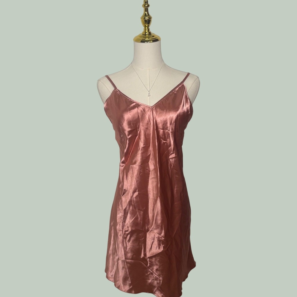 pink silky satin mini slip cami dress dainty coquette balletcore fairy chic y2k